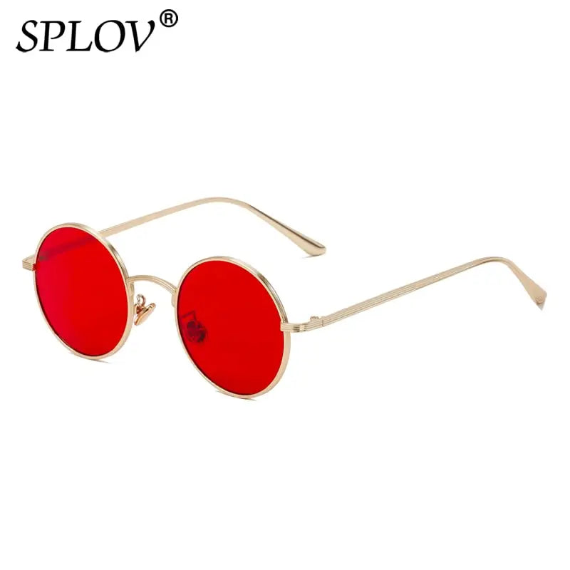 Vintage Men Sunglasses Women Retro Punk Style round Metal Frame Colorful Lens Sun Glasses Fashion Eyewear Gafas Sol Mujer