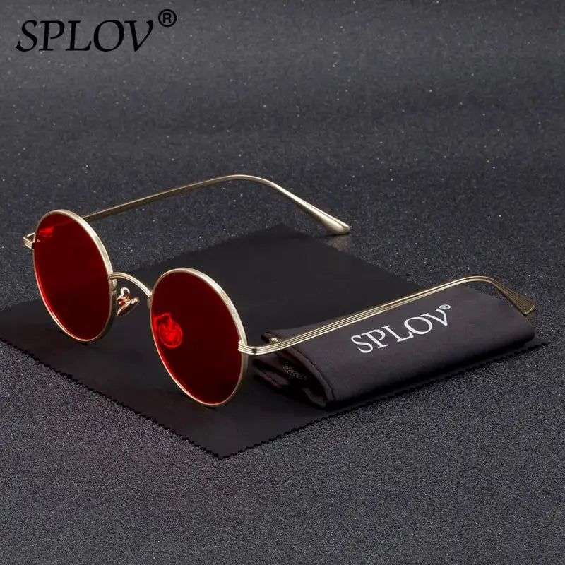 Vintage Men Sunglasses Women Retro Punk Style round Metal Frame Colorful Lens Sun Glasses Fashion Eyewear Gafas Sol Mujer