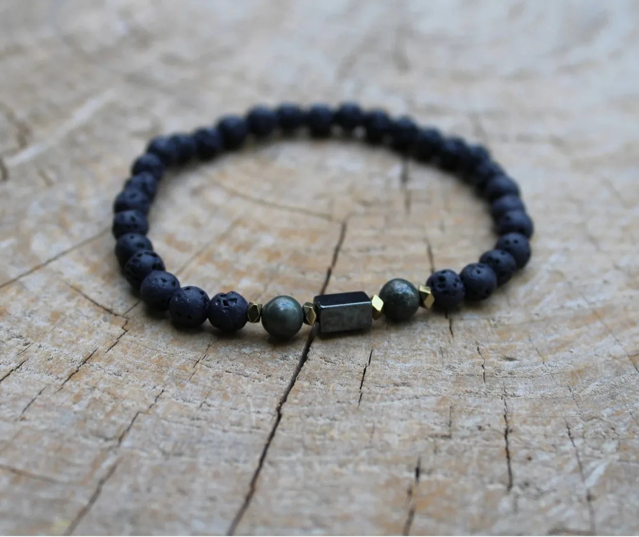 Cross Turquoise Coconut Bead Bracelet, Turquoise or Hematite, Mens Bracelet Mens Gift Mens Beaded Bracelet