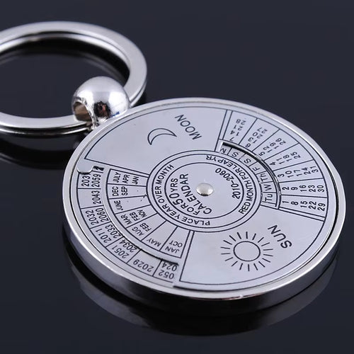 50 Years Super Perpetual Calendar Key Chain Bottle Opener Key Rings Astrology Keychain Party Gift Key Holder Gift Jewelry