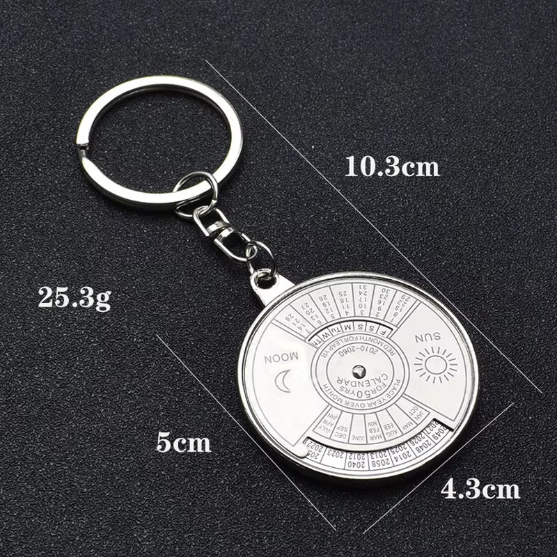 50 Years Super Perpetual Calendar Key Chain Bottle Opener Key Rings Astrology Keychain Party Gift Key Holder Gift Jewelry